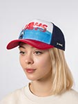 Бейсболка CAPSLAB арт. CL/JAW1/1/PCT/JAWB Jaws (белый / синий / красный)